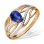 Sultry Sapphire and Diamond Ring. Hypoallergenic Cadmium-free 585 (14K) Rose Gold