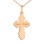 Russian christening cross in 585 rose and white gold. View 4