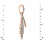 Height of Cascading Diamond Pendant of 14K Rose Gold with Rhodium Detailing