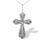 Eastern-style Cross Pendant. 925 Silver with Rhodium Plating