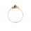 Marquise Emerald and Diamond Ring. 585 (14kt) Rose Gold, Rhodium Detailing. View 3
