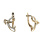 E-shaped Rose Gold Earrings