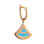 Reverse of Turquoise and Diamond Earrings Nefertiti