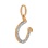 Horseshoe Pendant Featuring 16 Diamonds - Angle 2
