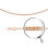 Double Curb-link Solid Chain, Width 1.5mm. Certified 585 (14kt) Rose Gold, Diamond Cuts