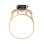 Smokey quartz CZ ring in 585 rose gold. View 3