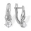 Swarovski CZ Leverback Earrings. 585 (14kt) White Gold