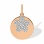 Rose Gold Pendant with Swaying Diamond Flower. Hypoallergenic Cadmium-free 585 (14K) Rose Gold