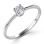 Diamond Engagement Ring. Tested 585 (14K) White Gold