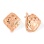 Lozenge-shaped Textured Gold Leverback Earrings. Tested 14kt (585) Rose Gold