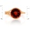 Nifty Ring with Garnet Diameter 10mm. Hypoallergenic Cadmium-free 585 (14K) Rose Gold. View 2