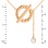 Size of 'Love' necklace in 14K rose gold with CZ