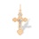 Lightweight Orthodox Cross with Diamond. 'Virgin Mary's Tear' Series, 585 Two-tone Gold