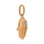 Hamsa Pendant with a Full-cut Diamond. Hypoallergenic 585 Rose Gold, Rhodium Detailing. View 2