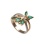 Diamond & Emerald 'Laurel Leaves' Ring