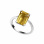 Metaphysical Citrine Ring. 585 (14kt) White Gold