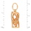 Manuscript-inspired Pendant 'Scorpio Zodiac' in Rose Gold. View 2