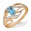 Blue Topaz and Diamond Ring