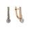 Two Tone Gold Leverback Earrings