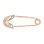 Rose Gold Safety Pin with 3 CZs. View 2