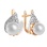 Art Deco-style Pearl Diamond Earrings. 585 (14kt) Rose and White Gold