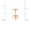 585 Rose Gold Square Design Stud Earrings. View 3