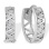 Huggie Earrings with Illusion-set Diamonds. 585 (14kt) White Gold