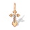 Child's Orthodox Trefoil Crucifix Pendant. Certified 585 (14kt) Rose and White Gold