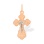 Russian Cross Pendant. Certified 585 (14kt) Rose and White Gold