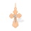 Russian Cross Pendant. Certified 585 (14kt) Rose and White Gold