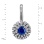 Cornflower Sapphire and Diamond Earrings in White Gold. View 2
