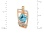 Luxury Classic Leverback Earrings. Quadrilateral-cut Blue Topaz and CZ. View 2