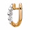 Reverse of Graduated Diamond Leverback Earrings in Rose Gold