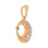 Gold Crescent Pendant. View 2