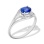 Cornflower-blue sapphire and Diamond Ring. 'Royal Gem' series, 585 (14kt) White Gold
