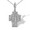 Diamond Deisis Orthodox Cross for Man. 925 Silver