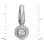 Height of White Gold Timeless and Fashionable Diamond Halo Earrings