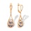 Sapphire and Diamond Cascade Earrings. Certified 585 (14kt) Rose and White Gold