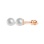 Pearl Stud Earrings. Certified 585 (14kt) Rose Gold, Screw Backs