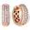 14K Rose Gold Huggie Earrings with 60 Diamonds. Tested 585 Rose Gold with So-called "Russian" Hue