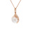 Pearl and CZ Rose Gold Pendant. View 4