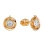 Versatile Diamond Stud Earrings in 585 Rose Gold. View 2