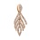 Cascading Diamond Pendant of 585 Rose Gold. View 2