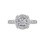 Vintage Milgrain Diamond Engagement Ring. 585 (14kt) White Gold. View 2