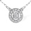Illusion-set Diamond 14kt Whie Gold Necklace. View 2