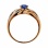 Sultry Sapphire and Diamond Ring. Hypoallergenic Cadmium-free 585 (14K) Rose Gold. View 4