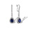 Teardrop Sapphire and Diamond Earrings. 750 White Gold, KARATOFF Series