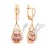 Diamond and Ruby Cascade Earrings. Certified 585 (14kt) Rose and White Gold