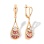 Diamond and Ruby Cascade Earrings. Certified 585 (14kt) Rose and White Gold