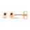 Golden Globes Stud Earrings with Friction Backs. Hypoallergenic Cadmium-free 585 (14K) Rose Gold